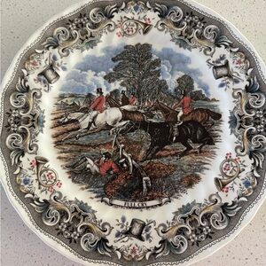 Fox Hunting Herring Hunt Plate Churchill Full Cry